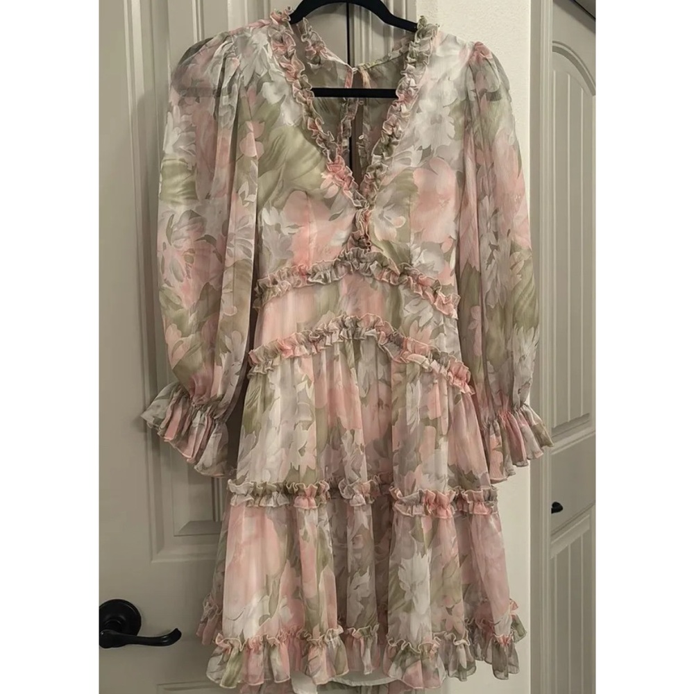Floral Ruffle Midi Dress